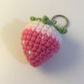 Strawberry Keychain — Handmade Crochet Charm
