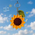 Sunflower Keychain — Handmade Crochet Charm